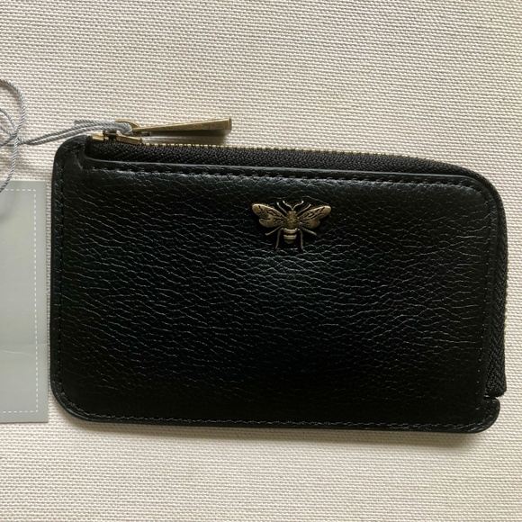 NEW BLACK BEE ZIP AROUND COIN & CARD HOLDER - Picture 1 of 3